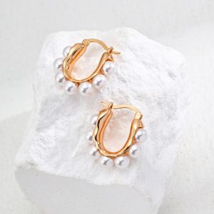 Vergoldete Couture Ohrringe