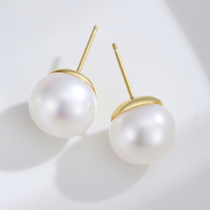 Goldene Dom Ohrringe